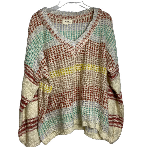 Adora Sweaters - Adora Oversized V Neck Sweater S/M 2100